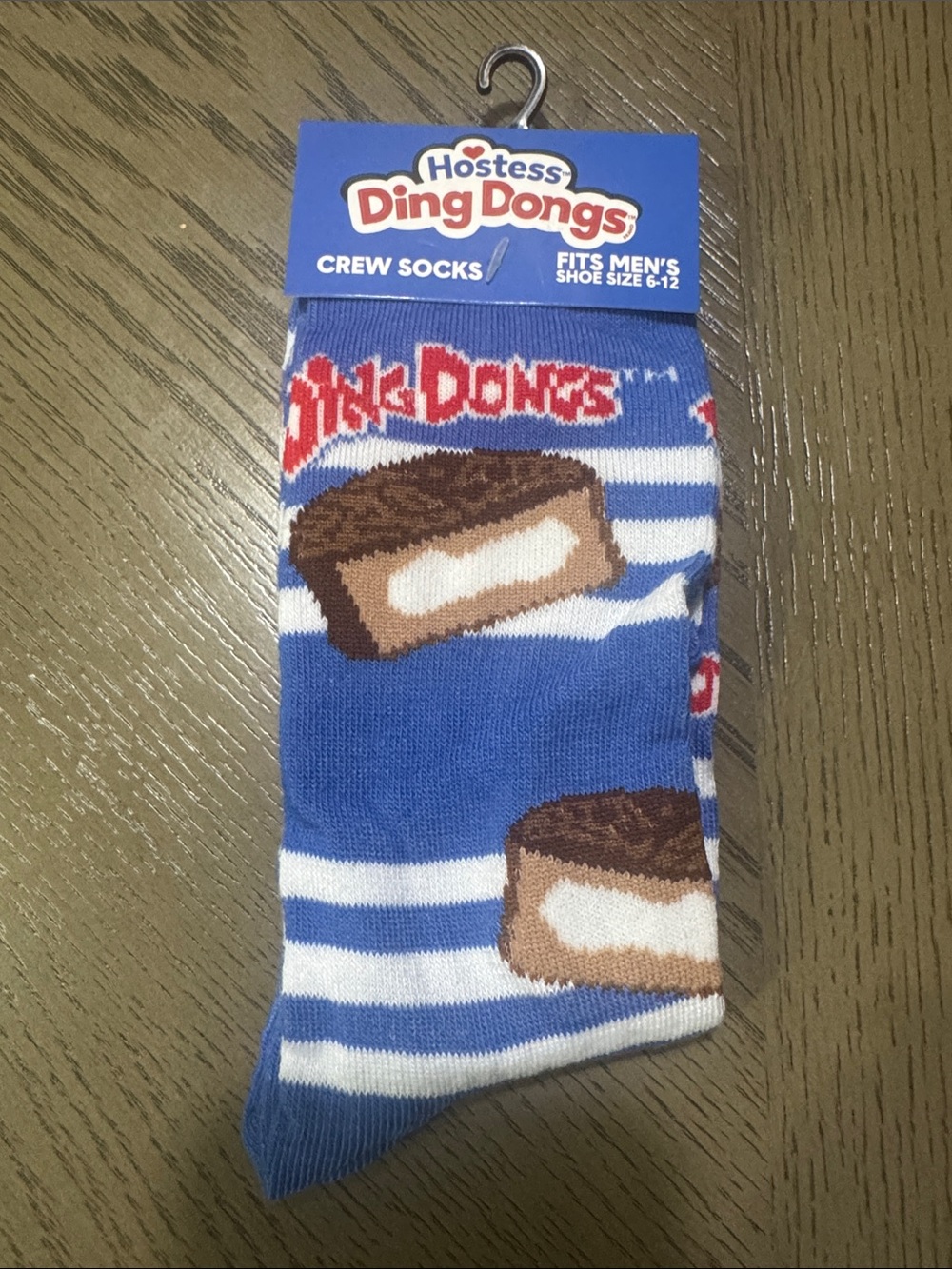 Dingdong’s  Blue Crew Socks for Men Fitz men’s shoe size 6 through 12